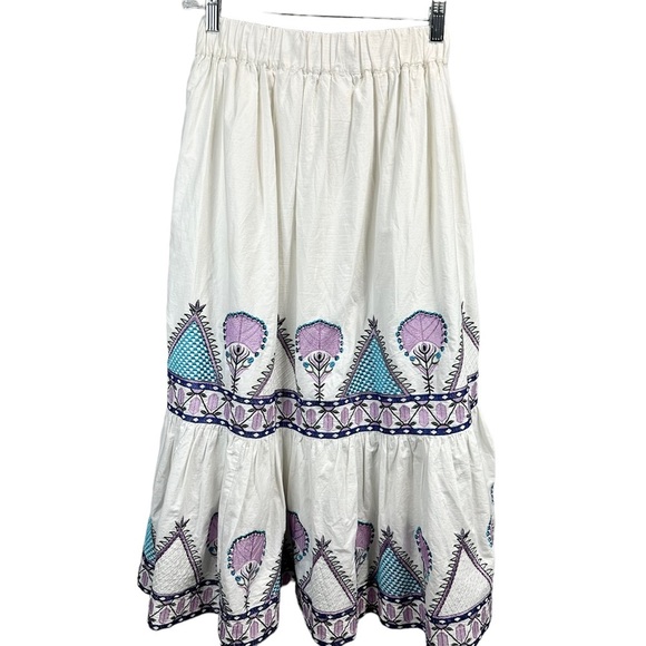 Anthropologie Magda Embroidered Midi Skirt - Picture 6 of 9